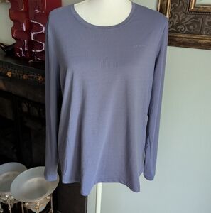 Merrell Womens Large Purple Gray Hiking Running Long Sleeve Performance Shirt